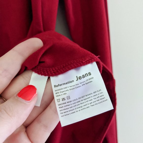 Reformation Navia Red Long Sleeve Bodysuit - Picture 5 of 10